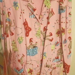 Nick & Nora Flannel Sock Monkey Pajamas